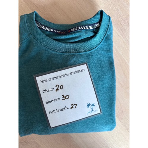 Sudadera Pullover Southern Tide Tide To Trail Azul Teal Cuello Redondo - Imagen 5 de 5