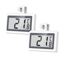 2 Pack Digital Refrigerator Thermometer, / Switch, Frost Advisory