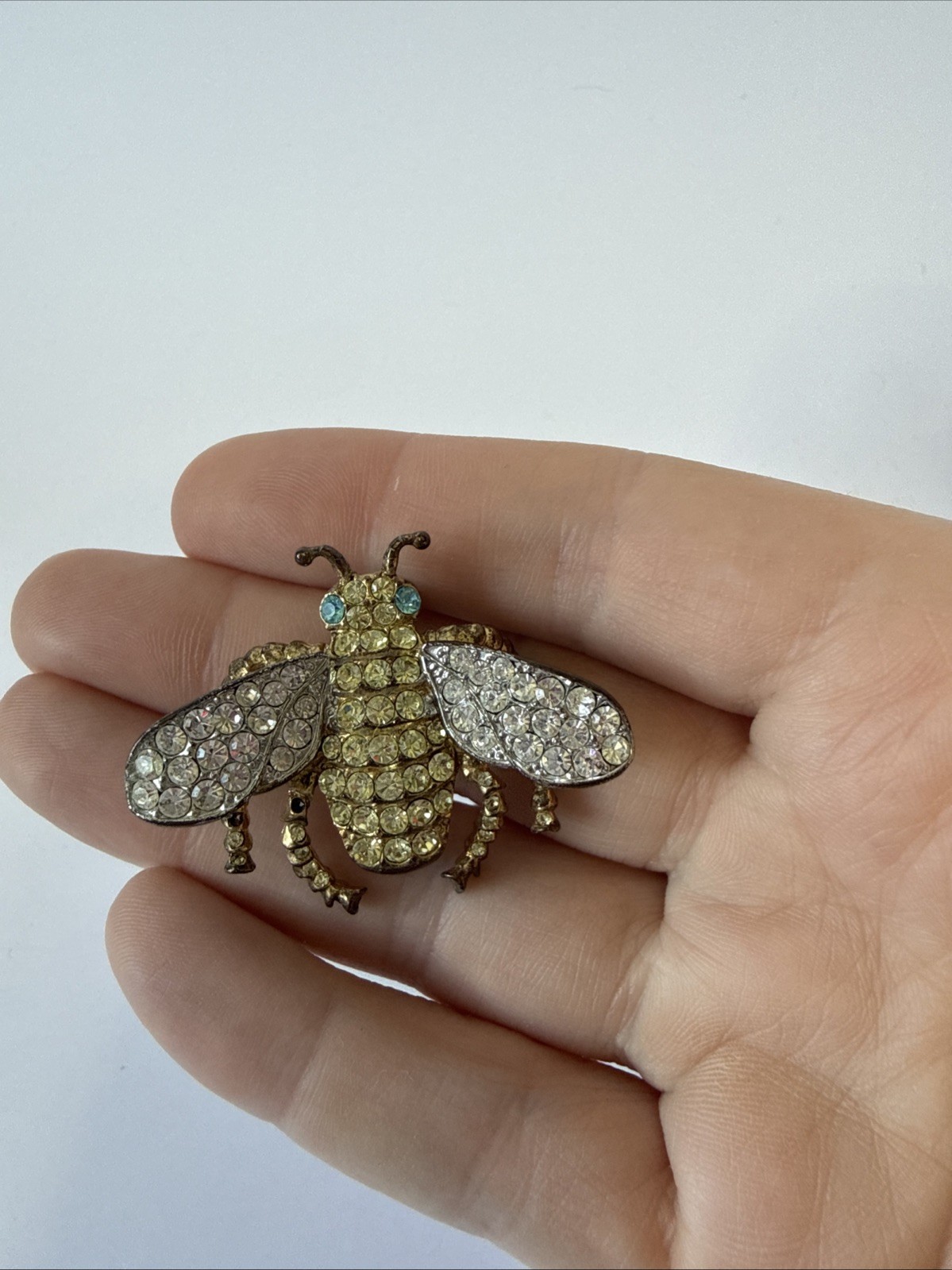 VTG Signed KJL Kenneth Jay Lane Rhinestone Bumble… - image 1