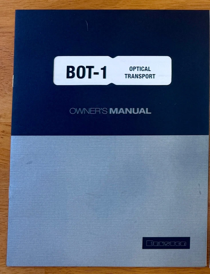 Bryston BOT-1 Optical Transport – Original Box, Manual, USB Cable – Excellent - Image 4 of 4
