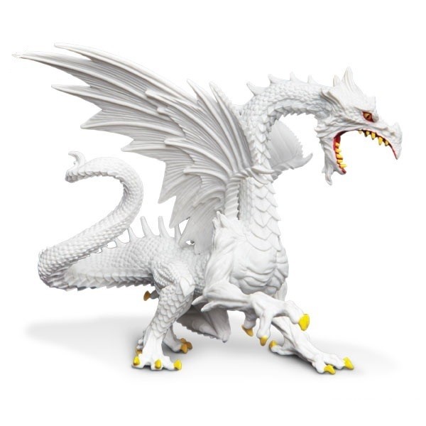 Safari Ltd 10120 Glow-In-The-Dark Schneedrache 15 Cm Serie Mythologie-image