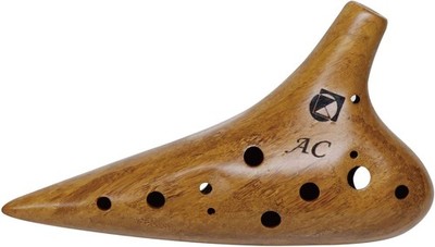 NEW Kikutani 12 Holes Bamboo Ocarina Wooden Alto C with Pouch KOC-AC Wood BAMBOO