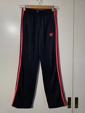 Girls ADIDAS Pinky Orange & Blue Trackpants - Size 11/12yrs (T59)