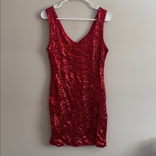 Crystal Doll large red sequin dress short mini homecoming party cocktail hoco