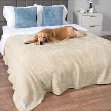 Elegant Waterproof Pet Blanket 90x90 - Fluffy Reversible Cat  Dog Throw