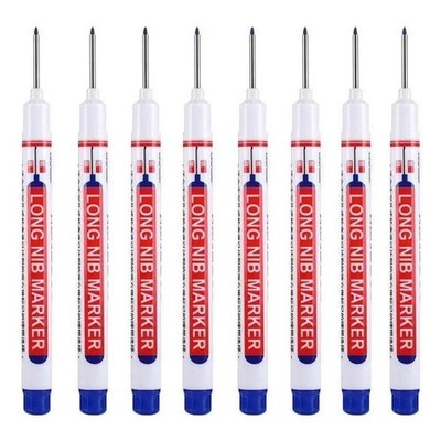 Long Head Deep Hole Marker Pens, 8PCS Long Nib Marker 20mm Quick Dry Waterproof