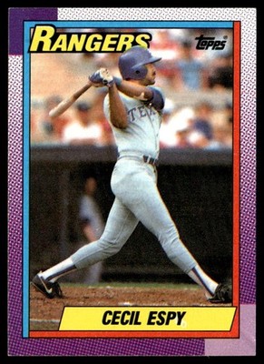 1990 Topps Cecil Espy Texas Rangers #496