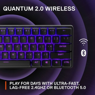 SteelSeries - Apex Pro Mini 60% V2 Wireless Mechanical OmniPoint