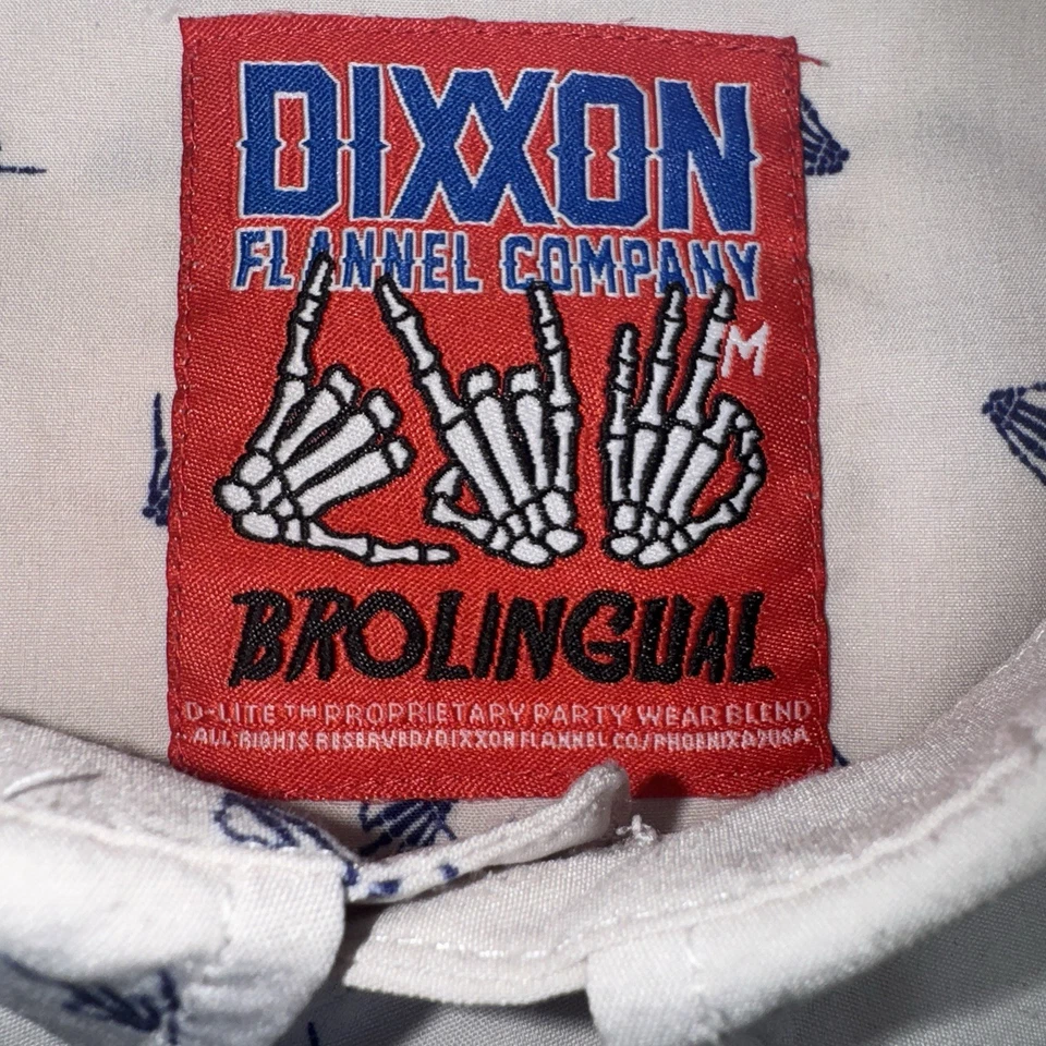 Camisa de Fiesta Dixxon Flannel Co Para Hombre Mediana Brolingual Manga Corta Esqueleto Foto 2 de 4