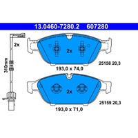Bremsbelagsatz Scheibenbremse Ate 13.0460-7280.2 FüR Audi A7 Sportback A6 C7