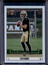 2025 Panini Select Tyler Shough Score Throwback RC Silver Prizm Rookie #8 Saints