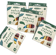 Sproutlings Natural Crayons Box Soy  Beeswax Blend, 8 Vibrant Colors Non-toxic