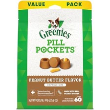Greenies Pill Pockets for Dogs Large, Soft Treats, Real Peanut Butter Flavor
