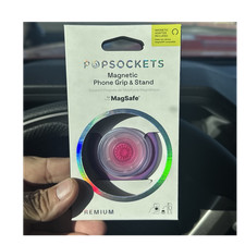 PopSockets Magnetic Phone Grip  Stand for MagSafe Premium Pink Clear w/ Adapter