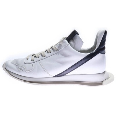 Rick Owens Runner Leather Low-cut Sneakers White Used b718f321d98fce78e4fb994467