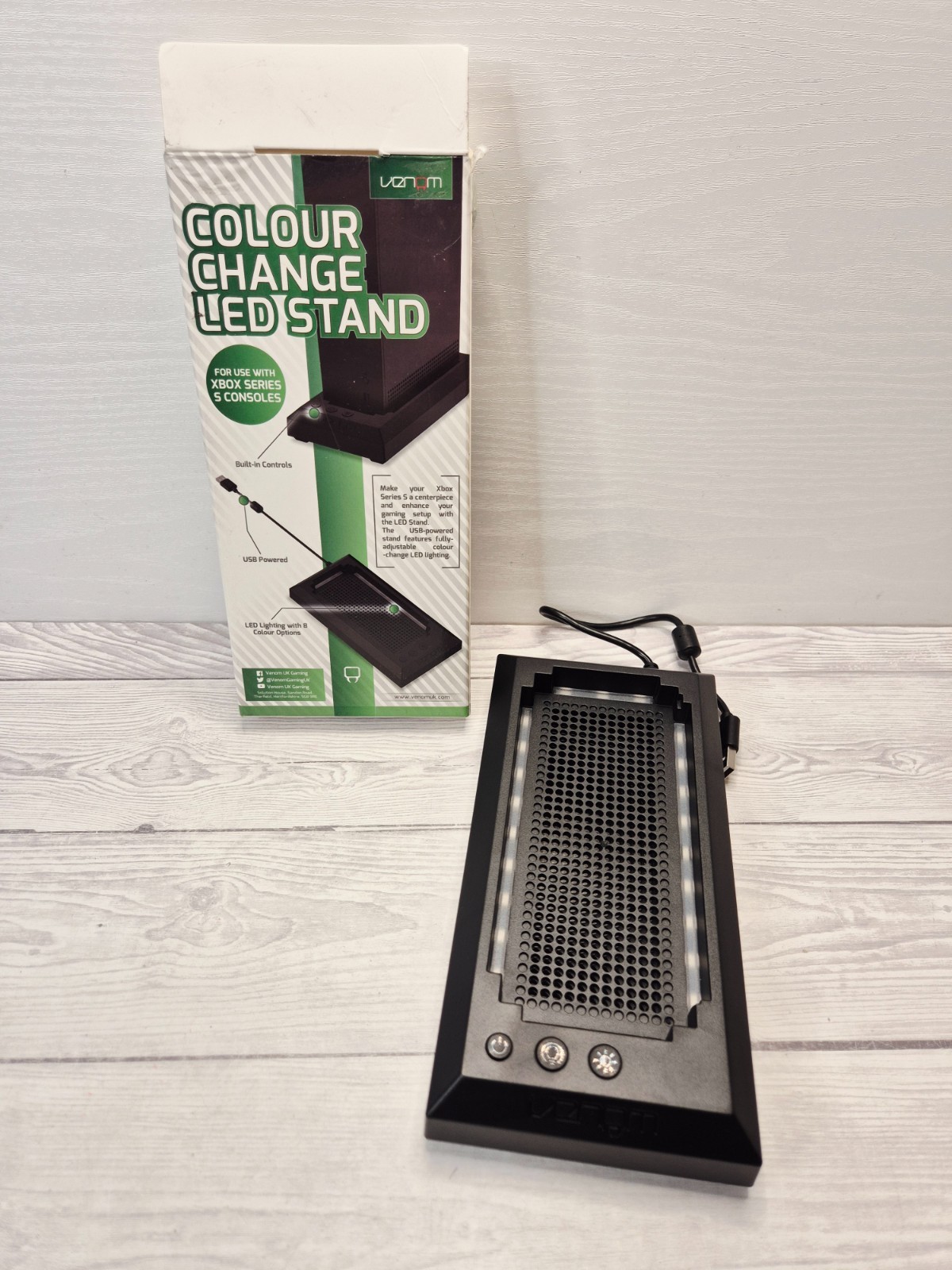 Venom Multi-Colour LED Light-up Console Stand for Xbox Series S