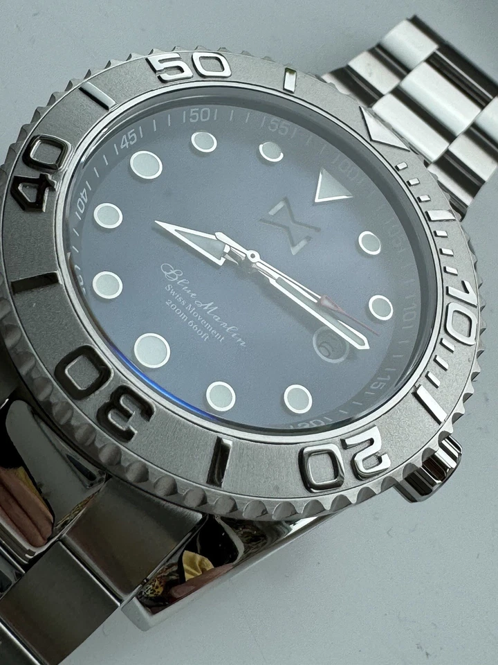 mens diver watch Marlinwatch 45mm MK7 Marlinwatch Submariner BEZEL 🐟 - Image 4 of 4