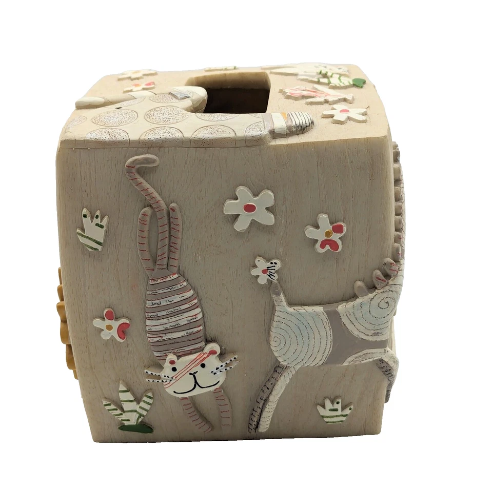 Soporte de pañuelos de mármol sintético galletas animales jirafa tigre Foto 4 de 4