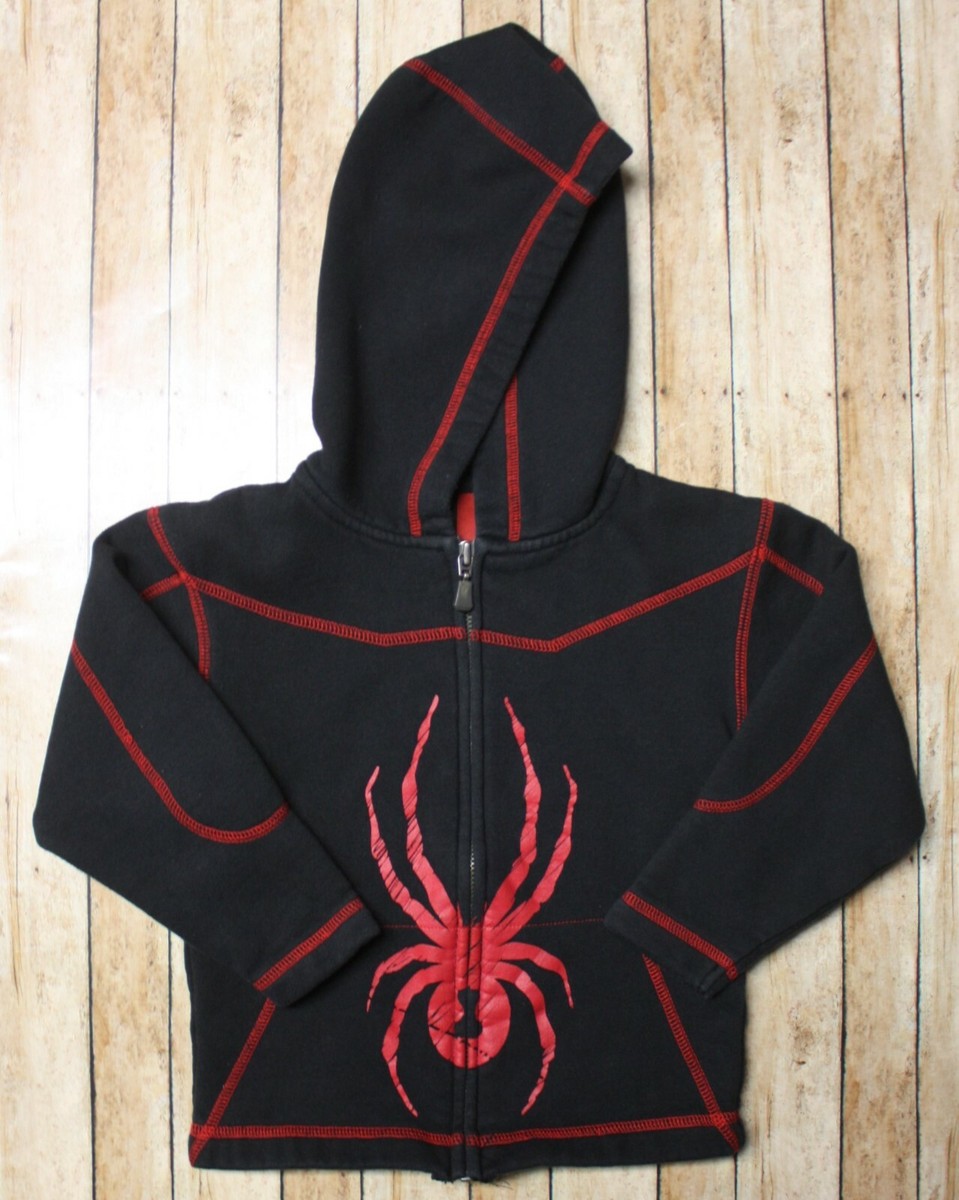 Spyder Hoodie Full Zip Hooded Sweatshirt Red Spider Boys