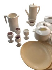 Huge Lot of Vintage Barbie Accessories Dishes Plates Cups Forks Spoons Pots