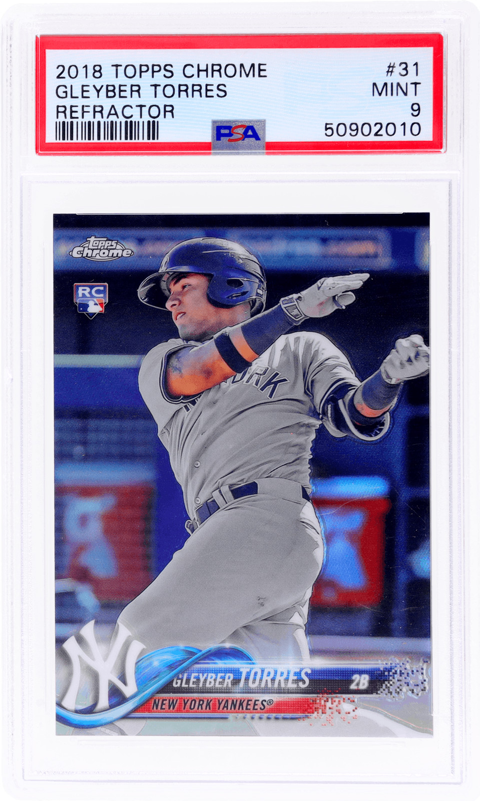 2018 Topps Chrome Gleyber Torres Refractor #31 PSA 9 Rookie RC