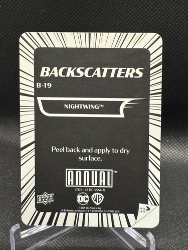 2023-24 UD DC Annual Backscatters Stickers #B-19 Nightwing Nice - Picture 2 of 2