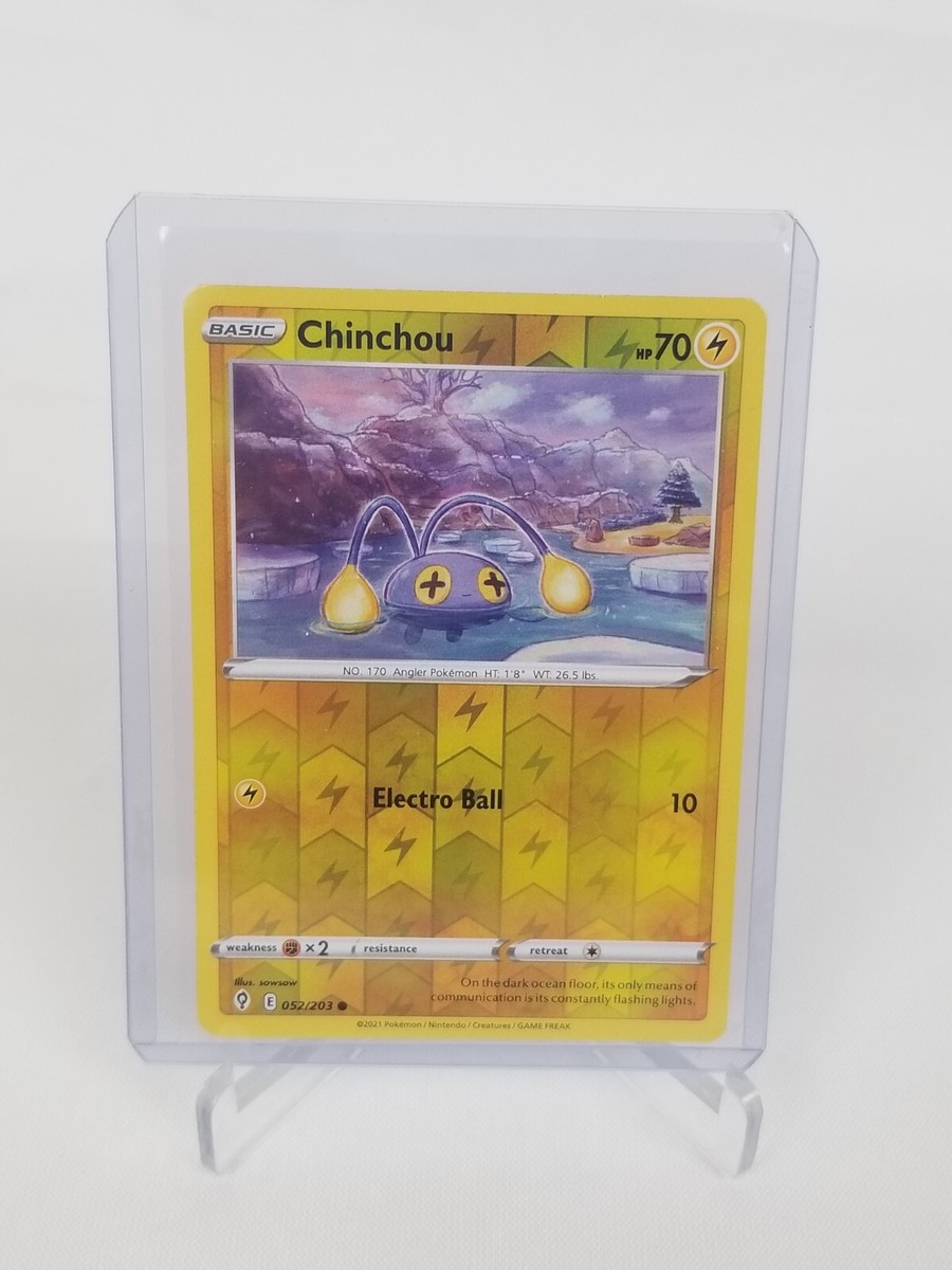 Chinchou Basic Hp 70 Lightning Holo #52/203 Pokemon 2021 Card