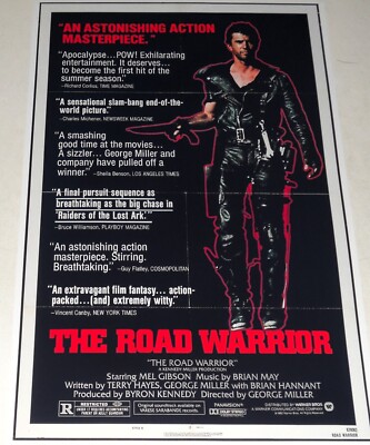 The Road Warrior 1981 Mad Max Film Poster 19''x13'' George Miller Masterpiece