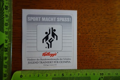 Alter Aufkleber Sport Piktogramm KELLOGG's Basketball