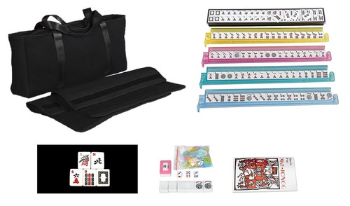 Mose Cafolo American Mahjong Set - 166 Tiles Full Game Set with All-in