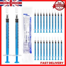 1ml Syringes 20 Pack Colostrum Syringe Plastic Syringes with Cap,Disposable for