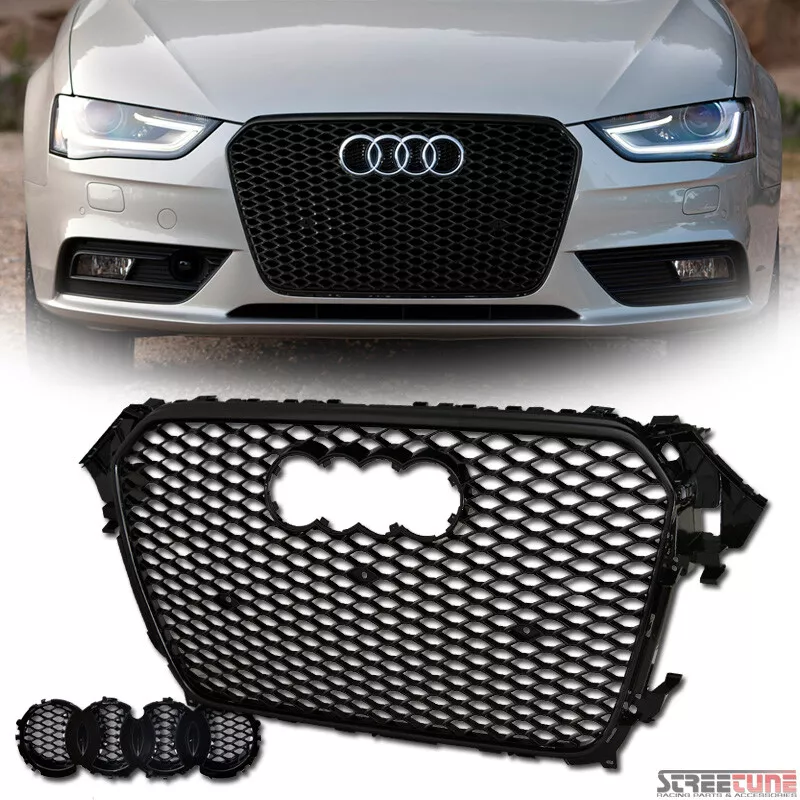 Kig forbi Brise Endeløs For 13+ Audi A4 B8.5 Euro Blk RS Honeycomb Mesh Front Bumper Grill Grille  Cover | eBay