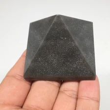 106.7g,2"x1.5" Natural Blue Aventurine Pyramid Gemstone Crystal @India,MF3494