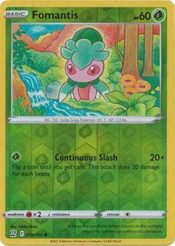 Pokemon - Fomantis - 014/163 - Reverse Holo - Battle Styles - NM/M - New