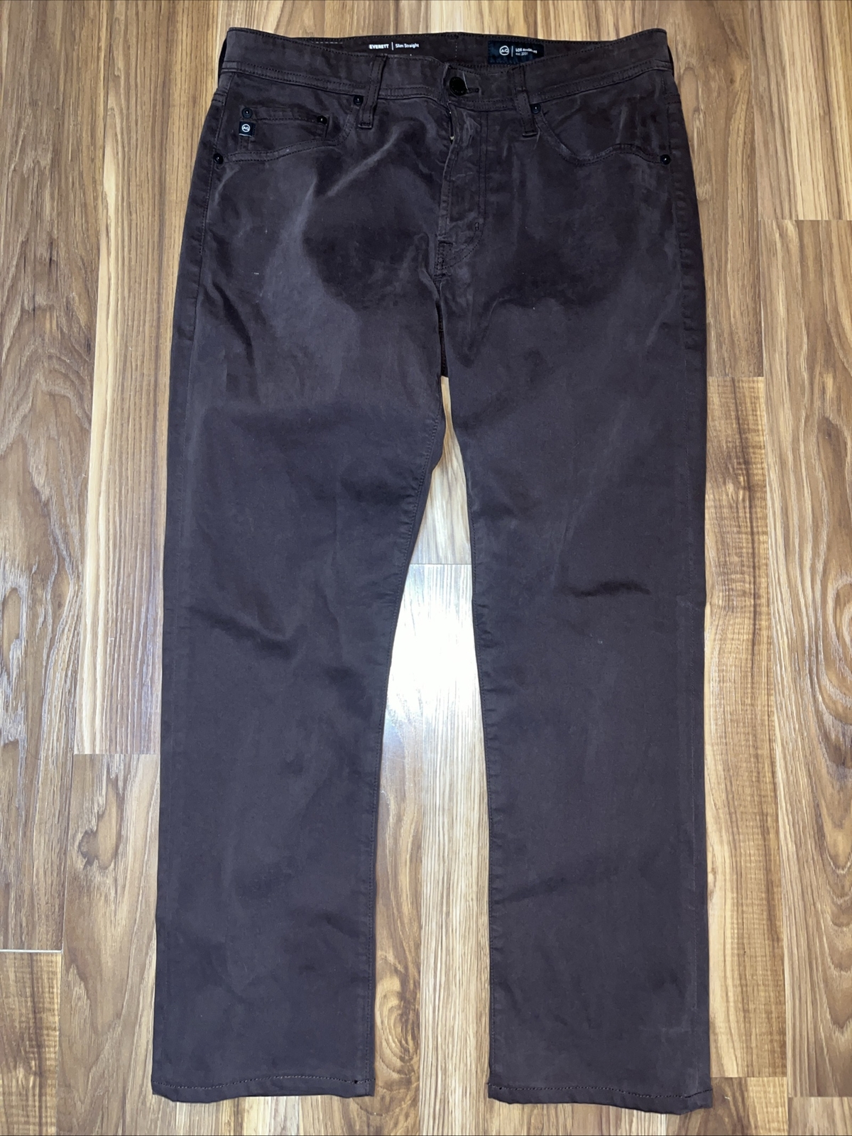 AG Adriano Goldschmied Everett Slim Straight Jeans Mens 32x28  Brown Casual
