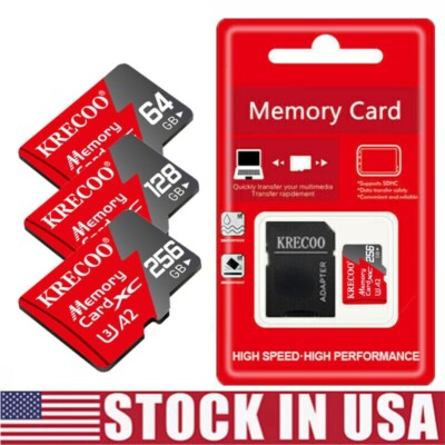 256GB 128GB Micro SD Card Memory Card Class 10 Fast 4K Flash TF for Camera Lot