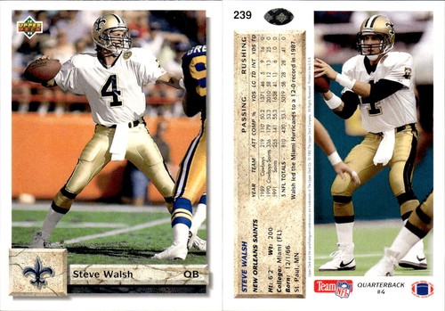 1992 Upper Deck Series 1 Football Complete Your Set #1-250 You Pick! - Picture 189 of 192