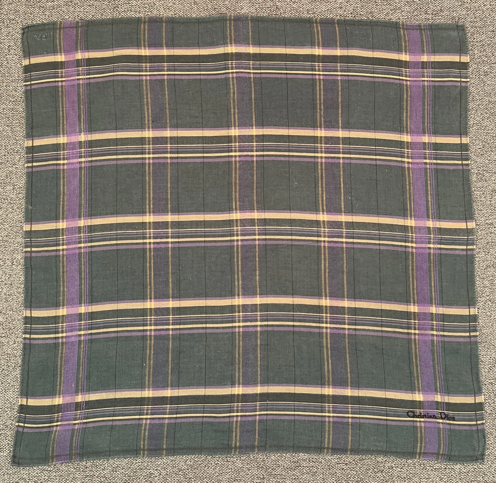 Mouchoir Christian Dior vintage unisexe foulard carré enveloppant bandana