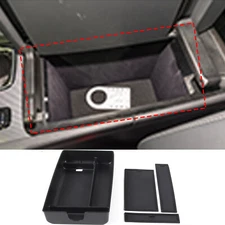 Black Armrest Storage Box Tray Accessories For Toyota Hilux 2004-2014