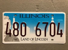 EXPIRED ILLINOIS LICENSE PLATE LAND OF LINCOLN RANDOM LETTERS/NUMBERS NICE!!!