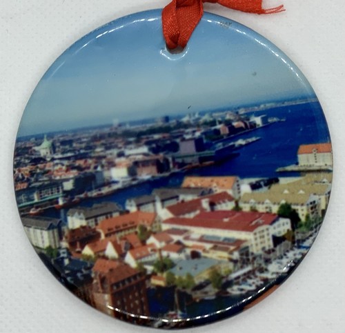 Copenhagen Denmark Aerial View Christmas Ornament Souvenir Travel Gift