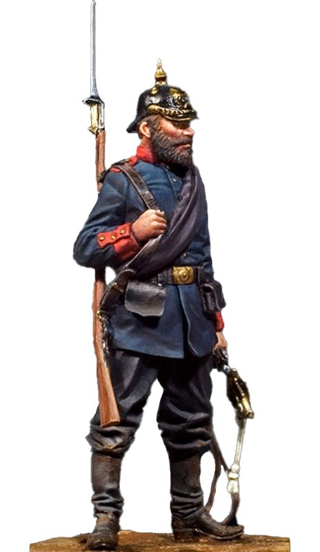 Prussian Soldier with Trophy 1871 54mm Painted Tin Toy Soldier Pre