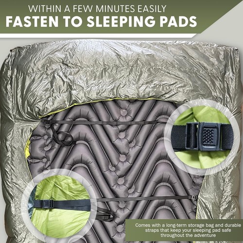 Premium 850 Down Double-Wide Sleeping Quilt - Ideal for All-Season Backpacking - Picture 10 of 11