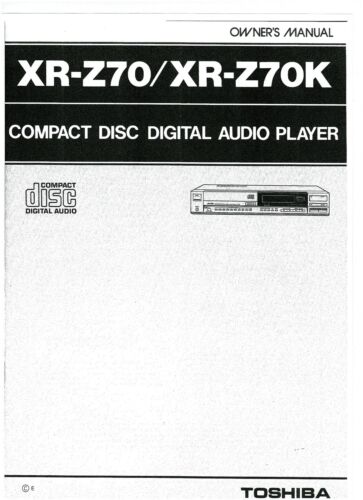 Toshiba Bedienungsanleitung user manual für XR- Z 70 /K  Copy - 第 1/1 張圖片