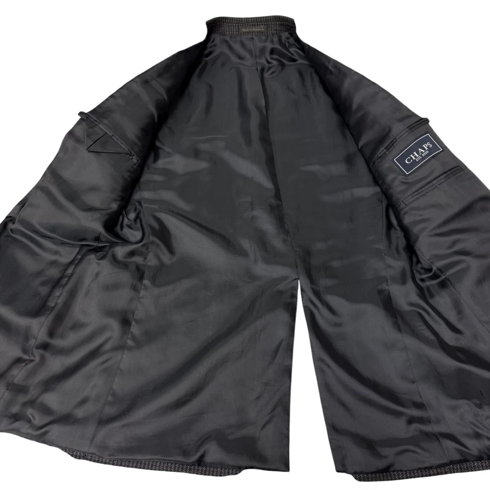 New Chaps Ralph Lauren Men's Blue TWEED Sport Coat Lambswool Jacket Blazer 38 R - Image 3 of 4