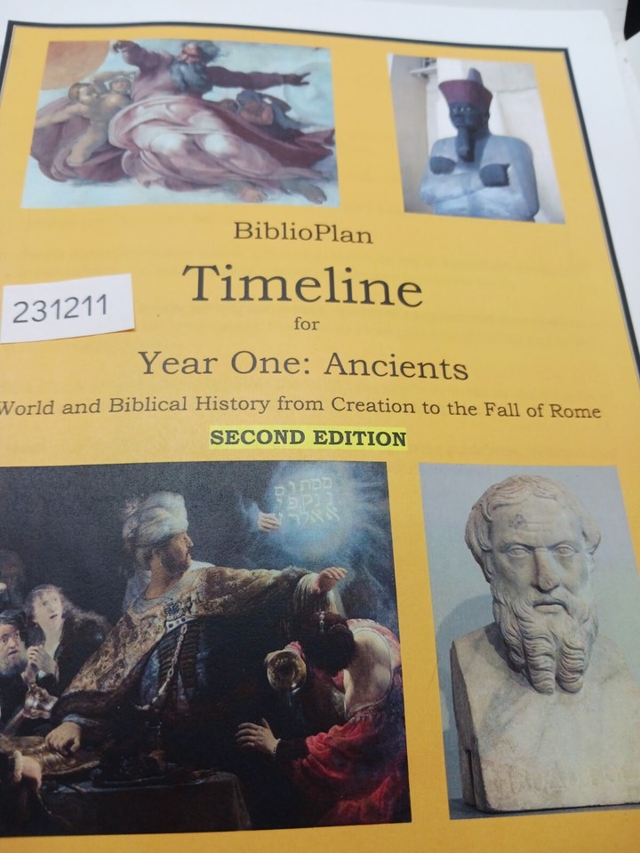 Timeline for Ancient History Year One Biblio Plan (2nd Edition) 231211