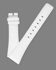 Ecclissi 24mm x 16mm White Alligator Grain Leather Strap 23905