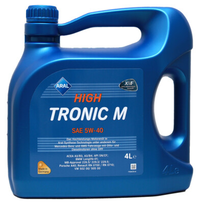 Aral HighTronic M BMW MB Renault VW 154FE8 5W-40 4 Liter 4L Motoröl Motorenöl