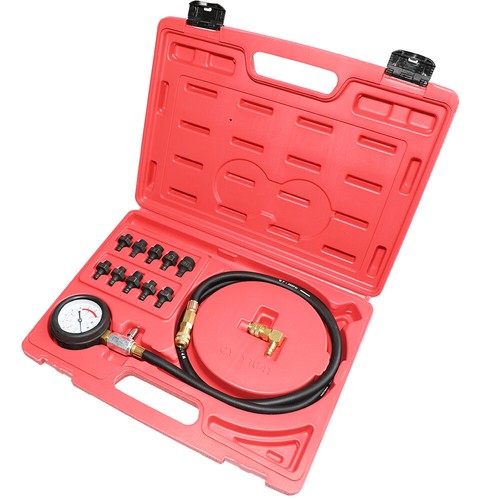 Engine Oil Pressure Test Kit Gauge Diagnostic Tester Dectector Tool Set 0-140PSI - Picture 2 of 6