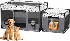 Portable Cat Playpen, Pet Dog Playpen, Kitten Puppy Play Pen for Indoor/Outdoor,
